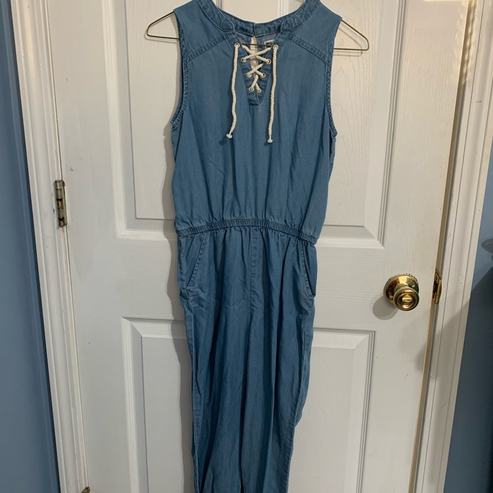 Girls Cute Denim Jumpsuit